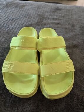 New Balance Neon Yellow Slide Sandals